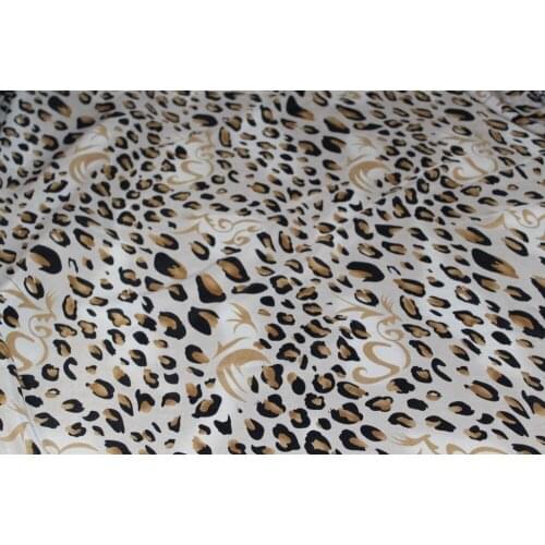 145cm width printed chiffon fabric CH7298 leopard print design summer dress scarf