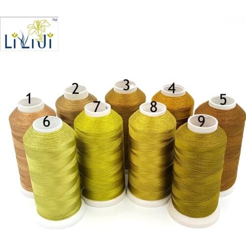 1800m 0.2mm Thick Nylon Silk Beading Thread String Cord Spool Jewelry Findings Gold Brown color for DIY Handcraft Scarf Tassel