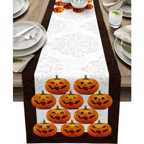 Thanksgiving Pumpkin Table Runner Luxury Wedding Decoration Table Cover Christmas Decoration Tablecloth