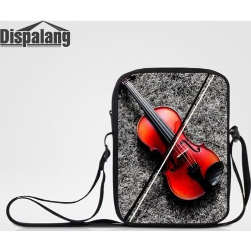 Violin Print Female Shoulder Bag For Traveling Women Small Messenger Bags Teenagers Fashion Flap Girl Custom Crossbody Schoolbag