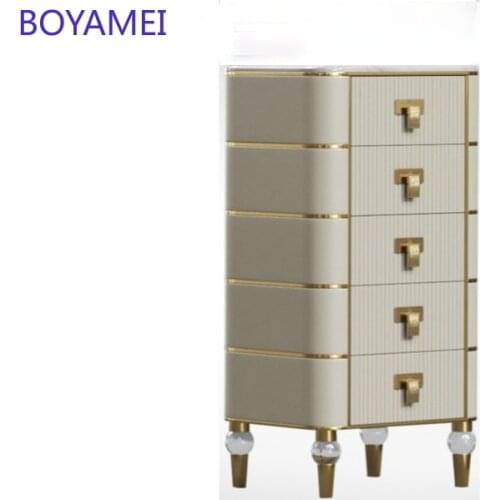 Light luxury four or six storage cabinet Italian post-modern mesh red marble custom living room bedroom storage cabinet