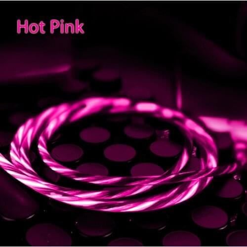 LED Glow Flowing Luminous cable For samsung galaxy A10 A40 M10 Note 8 9 oneplus 7T 6 pro Meizu 16 pocophone f1 black shark cord