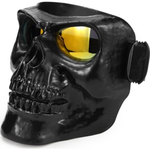 Tactical Airsoft Miltiary Skeleton Masks Halloween Zombie Scary Mask Full Face Mask with Glasses