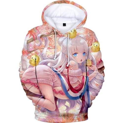 3D Kawaii Cartoon Clothes Azur Lane Sakura Empir Hoodie Azur Lane Sweatshirts Men Women Hoody Children Boy Girls Sweatshirts