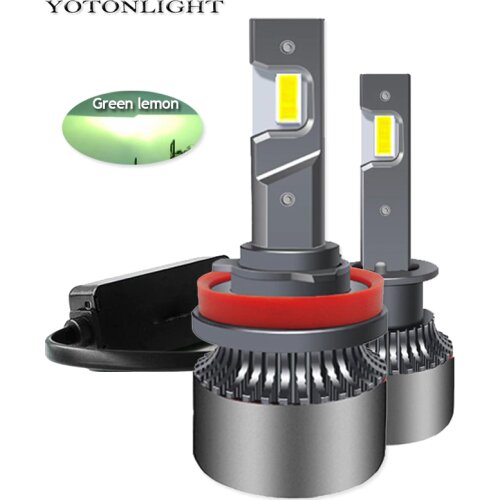 Green Lemon H1 H11 H3 Led H7 H4 Headlight Bulb HB3 HB4 9005 9006 H8 H9 Lamp 9012 Hir2 50W 16000LM 9004 9007 H13 Fog Light 12v