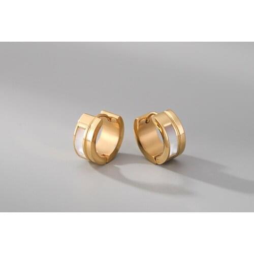 1 Pair Small Hoop Earrings Stainless Steel Circle Round Huggie Hoop Earrings for Women Ear Ring Ear Bone Buckle Jewelry 2021