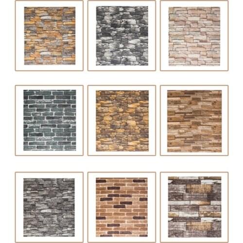 10pcs/bag 77*70cm self-adhesive wallpaper Imitation Brick Waterproof 3D Wall Sticker Living Room Bedroom TV wall Decoration