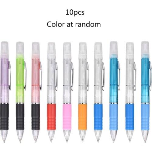 10Pcs Spray Pen Portable Refillable Writing Spray Mister Gel Ballpoint Pens Kit for School Office Writing