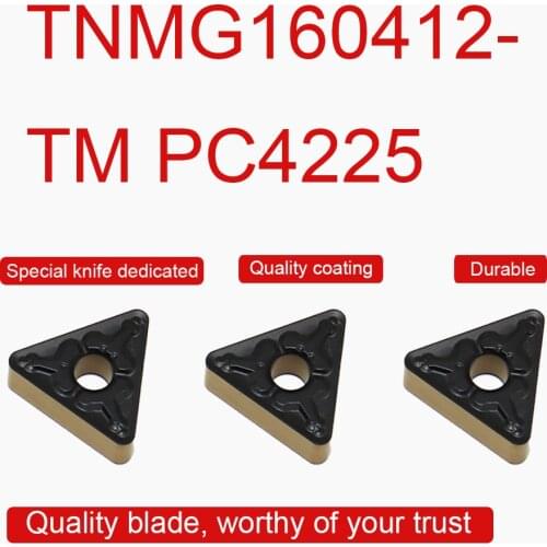 10PCS TNMG160412-TM PC4225 Carbide Inserts CNC External Turning High Quality TNMG16 Blade Metal Lathe Cutting Tools