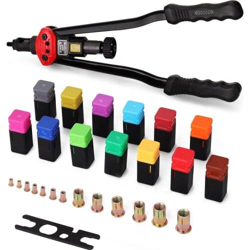 16in Labor-saving Hand Riveter BT-607 Manual Rivet Machine Professional Riveting Tools with Nuts and Mandrel