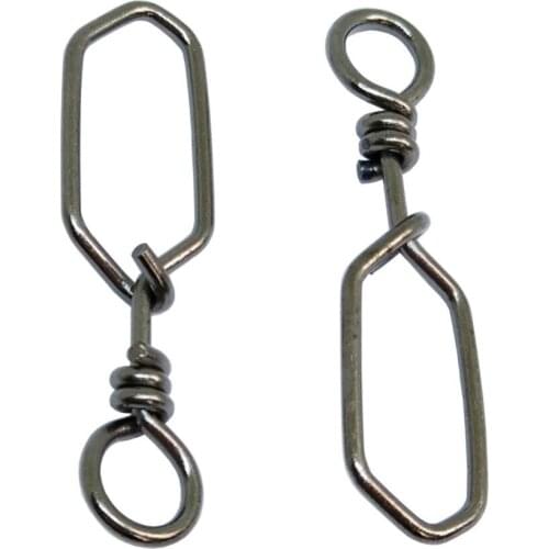 200/500/1000 PCS Stainless Fishing Snap Saltwater Strength Fly Ice Fishing Lure Connector Carp Bass Trout Fishing Hook Tackle