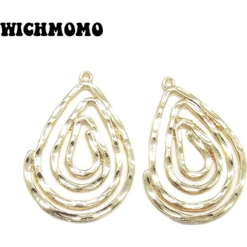 2019 New 4pieces/bag High Quality Zinc Alloy Water Drop Charms Pendant Connector Linker DIY Necklace Earring Jewelry Accessories