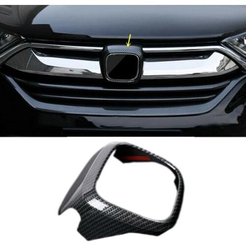 Car Front Grill Logo Frame Decoration Cap Trim Emblem Badge Cover Sticker for Honda CRV 5Th 2017-2020