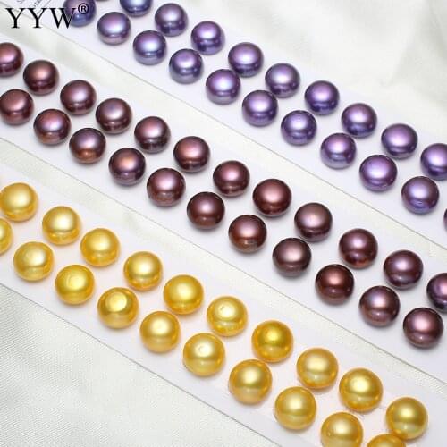 12-13mm natural pearls Loose spacer beads hole Baroque freshwater Beads beads for jewelry accessories 3 colors for choice pair