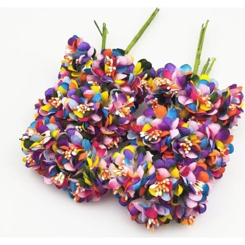 Cheap Camellia Artificial Flowers for Wedding Decoration DIY Pompom Wreath Decorative Bridal Flower Fake Flower for Craft