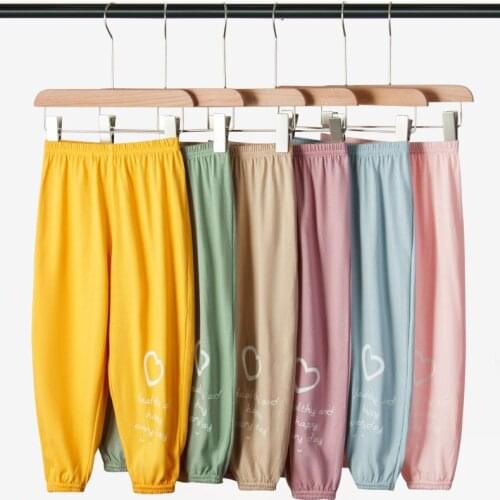 1-12 Yrs Childrens Mosquito Pants Summer 2021 Baby Haren Pants Boys Girls' Sport Trousers Baby Casual Pants Bottoms Clothes