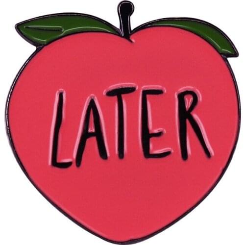 Elio and Oliver Later Peach Metal Brooch Call Me By Your Name Gay Movie Badge Label Pin for Friends