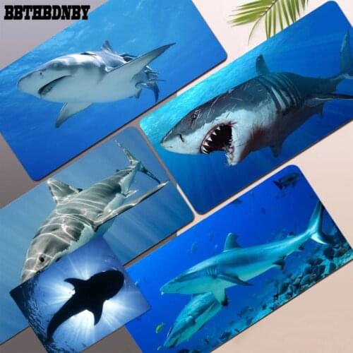 BBTHBDNBY Cool New Cool Shark animal DIY Design Pattern Game mousepad Free Shipping Large Mouse Pad Keyboards Mat