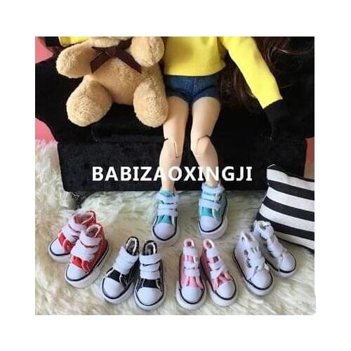 3.5cm Mini Doll Shoes Canvas Shoes For Blyth Doll 1/6 doll azone Pullip Dal Doll Sneakers Casual Shoes