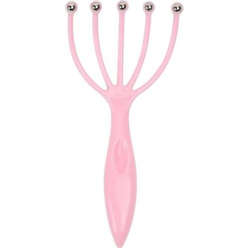 Head Massager Scalp Neck Comb Roller Five Finger Claws Steel Ball Hand Held Relax SPA Hair Care for hair growth Stress Relief