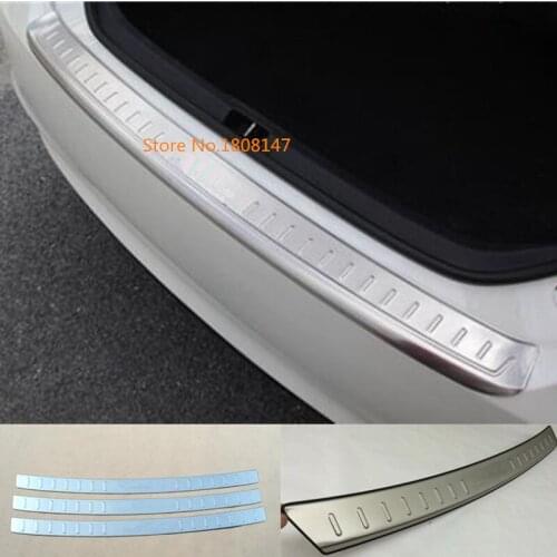 For Toyota Camry 2015 2016 2017 car Stainless steel sticker Back Rear Pedal Door Scuff Plate outside Threshold Trunk trim 1pcs