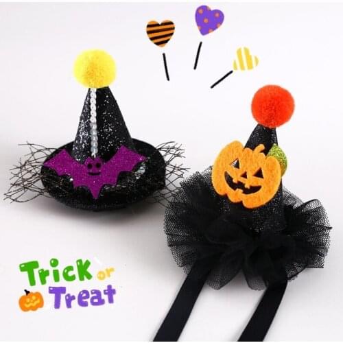Pet Halloween Outfits Pumpkin Hat Cat Dog Bunny Party Ghost Accessories Festival Pet Costume Cosplay Hat