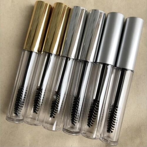 New 10ml Empty Bottle Black Eyelash Tube Mascara Cream Vial/Container Fashionable with Silver Lid Refillable Bottles T0435