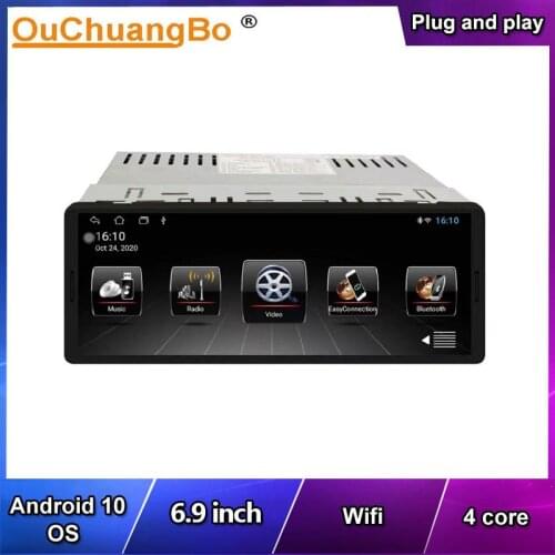 Ouchuangbo 6.9 Inch Touch Screen Universal Android Radio One Din Navigation player WIFI Android 10 system