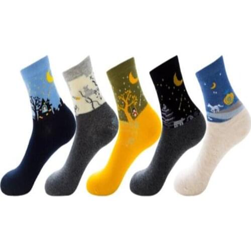 Little witch, Elise, swing girl, Tengu, Cinderella, men and women personalized cotton socks ZQ064