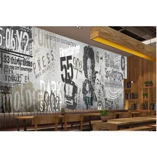 Custom photo wallpapers 3d murals wallpaper for walls 3 d Fashion European wall brick street graffiti bar ktv background decor