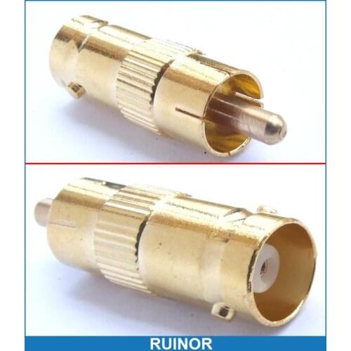 100x Gilt RCA Male to BNC Female Plug CCTV Camera Video