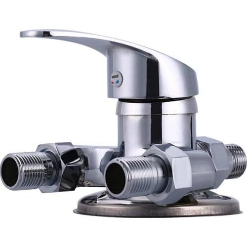 Zinc Alloy Shower Faucet Mixing Valve Double Head Bathroom Shower Hot and Cold Water Faucet Thermostatic Double Outlet Faucet