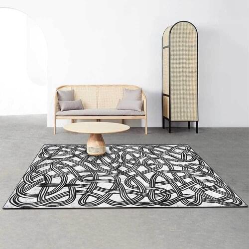 Modern 3D Geometric Printed Carpets for Living Room Bedroom Area Rug Parlor Anti-slip Floor Mat Home Decor Large Carpet Washable