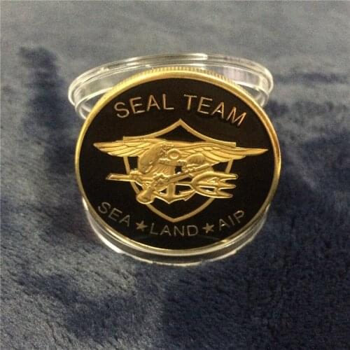 USN US NAVY SEAL SEALS TEAM GOLD CHALLENGE COIN,20pcs/lot Free Shipping