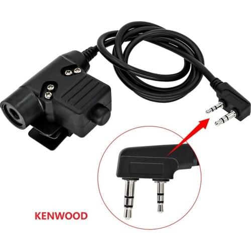Tactical headset PTT U94 PTT walkie-talkie adapter outdoor hunting shooting tactical headset accessories PTT U94 PTT BK