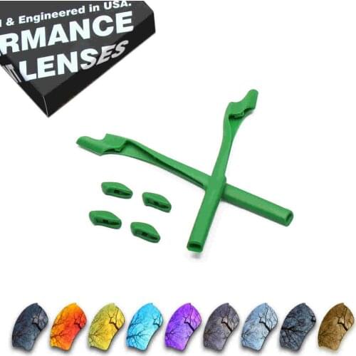 ToughAsNails Resist Seawater Corrosion Polarized Replacement Lenses&Green Rubber Kit for Oakley Half Jacket 2.0 XL Sunglasses
