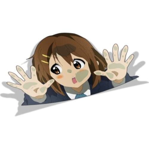 JuYouHui Exterior Accessories Decal Funny Poking Out Cute Beauty Head Car-Styling Stickers Motorcycle Waterproof Decals PVC 13cm