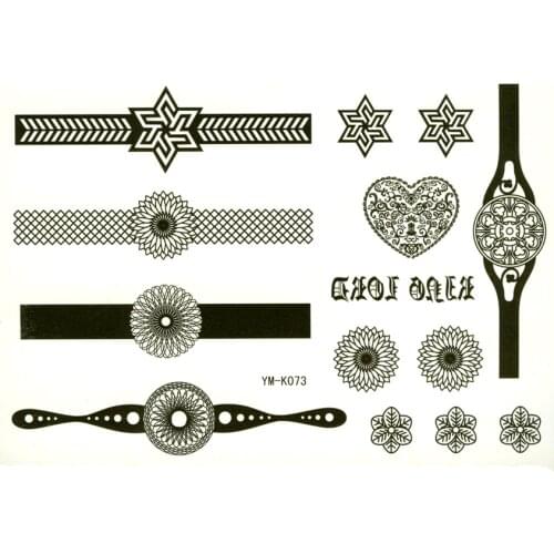 Bracelet watch waterproof temporary tattoos men tatouage temporaire henna tattoo sleeeves makeup beauty harajuku tatoo sticker