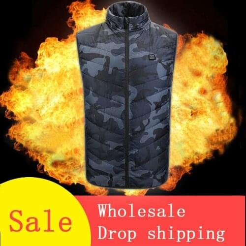 New Winter Heated Vest Usb Electric Sleevless Women Men Jacket Mужская Kуртка Outdoor Fishing Hunting Hiking Warmed Waistcoat