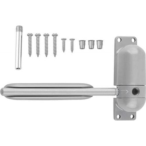 1 Set Gray Mini Automatic Spring Door Closer Adjustable Fire Rated Safety Door Stopper Indoor and Outdor