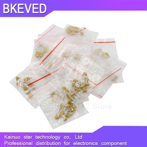 18valuesX10pcs=180pcs 20PF-105(1UF) Mono Monolithic Ceramic Capacitors 50V component diy package new original