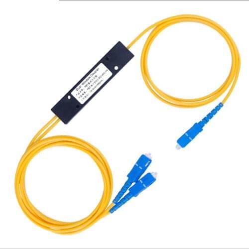 2m Ftth SC UPC 1X2 PLC Singlemode Fiber Optical Splitter FBT Optical Coupler 1X2 Fiber Optical Splitter