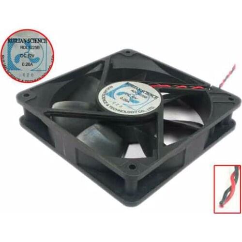 RUILIAN RDL1225B DC 12V 0.26A 120x120x25mm 2-wire Server Cooling Fan