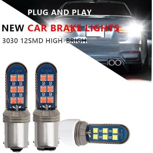 2pcs 1156 S25 BA15S P21W LED 1157 T20 LED 12 SMD 2800LM 7440 Car Turn Signal Reverse Brake Light Bulb
