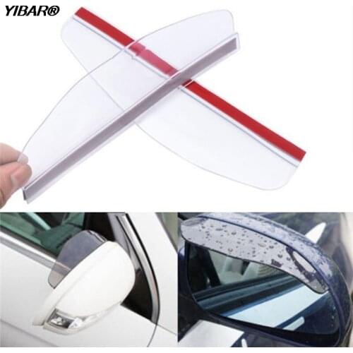 2pcs Universal Flexible PVC Rearview Mirror Rain Shade Rainproof Blades Car Accessories Car Back Mirror Eyebrow Rain Cover