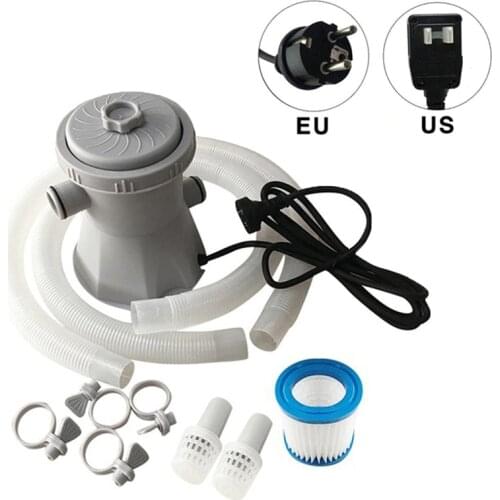 300 Gallons Swimming Pool Electric Filter Pump Large Pool Filter Household Pool Cleaner Removable Filter Core Circulation Pump