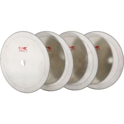 4Pcs 10" inch 250 mm Ultra-thin Diamond Lapidary Cutting Saw Blade Rim 0.6 mm ILOVETOOL