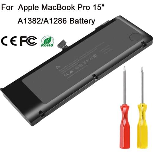 A1382 Battery for MacBook Pro 15 inch A1286 (only for Early 2011, Late 2011, Mid 2012),MC721LL/A MC723LL