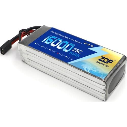 ZDF LiPo Battery 5S 18.5V 16000mah 25C FOR RC Drone Quadrotor Helicopter Car Boat Batteries Li-Po AKKU
