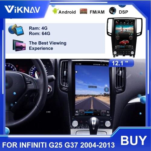 2 din Android car stereo autoradio for Infiniti G25 G37 2004-2013 carplay multimedia player DVD Touch Screen GPS Navigation